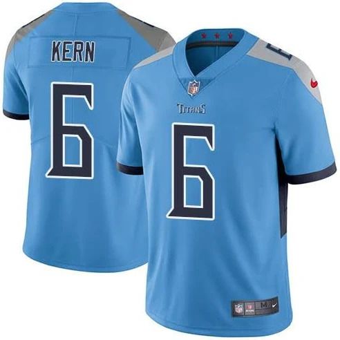 Men Tennessee Titans 6 Brett Kern Nike Light Blue Vapor Limited NFL Jersey